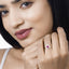 0.63 Carat Ruby and Diamond Halo Ring in 14K Yellow Gold
