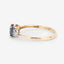 1.08 Carat Blue Sapphire and Diamond 14K Yellow Gold Ring