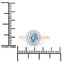 Bague de fiançailles en saphir bleu et diamant de 1,03 carat en or jaune 14K