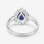 1.46 Carat Blue Sapphire and Diamond Halo Ring in 10K White Gold