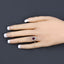 Anillo de Compromiso de Rubí y Diamante de 1.31 Quilates en Oro Blanco de 14K