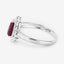 Anillo de Compromiso de Rubí y Diamante de 1.31 Quilates en Oro Blanco de 14K