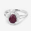 Anillo de Compromiso de Rubí y Diamante de 1.31 Quilates en Oro Blanco de 14K