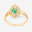 Anillo de Compromiso de Esmeralda Zambiana y Diamante de 1.22 Quilates en Oro Amarillo de 10K