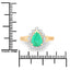 Anillo de Compromiso de Esmeralda Zambiana y Diamante de 1.22 Quilates en Oro Amarillo de 10K
