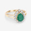 Anillo de Esmeralda Zambiana y Diamante de 1.22 Quilates en Oro Amarillo de 14K