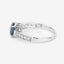 Bague de fiançailles en or blanc 14K avec saphir bleu et diamants de 1,90 carat