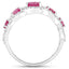 1.99 Carat Ruby and Diamond 14K White Gold Engagement Ring