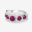 1.99 Carat Ruby and Diamond 14K White Gold Engagement Ring