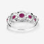 1.99 Carat Ruby and Diamond 14K White Gold Engagement Ring