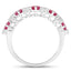 Anillo de Compromiso de Rubí y Diamante de 1.61 Quilates en Oro Blanco de 14K