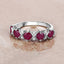 Anillo de Compromiso de Rubí y Diamante de 1.61 Quilates en Oro Blanco de 14K