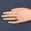 Anillo de Compromiso de Rubí y Diamante de 1.61 Quilates en Oro Blanco de 14K