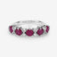 Anillo de Compromiso de Rubí y Diamante de 1.61 Quilates en Oro Blanco de 14K