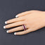 Bague en Or Blanc 14K avec Rubis et Diamants Blancs de 3,24 Carats