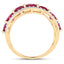 3.24 Carat Genuine Ruby and White Diamond 14K Yellow Gold Ring