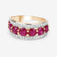 3.24 Carat Genuine Ruby and White Diamond 14K Yellow Gold Ring
