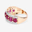 3.24 Carat Genuine Ruby and White Diamond 14K Yellow Gold Ring