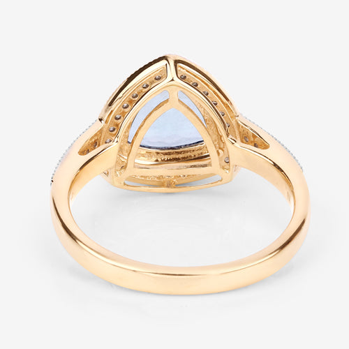 1.58 Carat Aquamarine and Diamond 14K Yellow Gold Engagement Ring