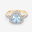 1.58 Carat Aquamarine and Diamond 14K Yellow Gold Engagement Ring