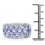 Anillo de plata esterlina con tanzanita genuina de 2.76 quilates y topacio blanco