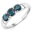 Bague en Or Blanc 14K avec Diamant Bleu Naturel de 1,03 Carat