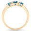 Bague de fiançailles en diamant bleu véritable de 1,03 carat en or jaune 14K