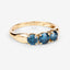 Bague de fiançailles en diamant bleu véritable de 1,03 carat en or jaune 14K