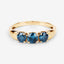 Bague de fiançailles en diamant bleu véritable de 1,03 carat en or jaune 14K
