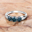 Bague en Or Blanc 14K avec Diamant Bleu Naturel de 1,03 Carat