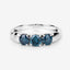 Bague en Or Blanc 14K avec Diamant Bleu Naturel de 1,03 Carat