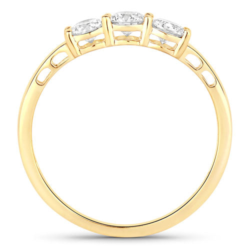 Anillo de Compromiso de Diamante Creado en Laboratorio de 0.51 Quilates en Oro Amarillo de 14K