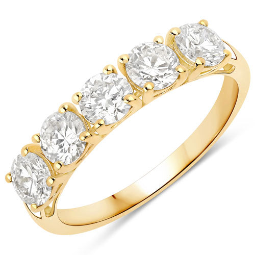 1.50 Carat Lab Grown Diamond 14K Yellow Gold Engagement Ring