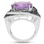 Bague en argent sterling avec améthyste et tanzanite de 5,95 carats