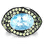 Anillo de Plata Esterlina con Topacio Azul y Peridoto de 7.39 Quilates