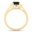 1.73 Carat Green Tourmaline and Diamond 14K Yellow Gold Engagement Ring