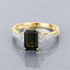 1.73 Carat Green Tourmaline and Diamond 14K Yellow Gold Engagement Ring