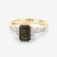 1.73 Carat Green Tourmaline and Diamond 14K Yellow Gold Engagement Ring