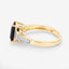1.73 Carat Green Tourmaline and Diamond 14K Yellow Gold Engagement Ring