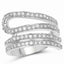0.83 Carat Genuine White Diamond Sterling Silver Engagement Ring