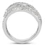 0.83 Carat Genuine White Diamond Sterling Silver Engagement Ring