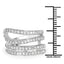 0.83 Carat Genuine White Diamond Sterling Silver Engagement Ring