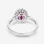 Anillo de Compromiso de Rubí de 1.58 Quilates y Diamantes Blancos en Oro Blanco de 10K