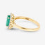1.34 Carat Zambian Emerald and Diamond Halo Ring in 10K Yellow Gold