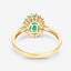 1.34 Carat Zambian Emerald and Diamond Halo Ring in 10K Yellow Gold