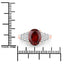Bague de fiançailles en rhodolite de 2,87 carats et diamant en or rose 14K