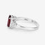 2.87 Carat Rhodolite and Diamond 14K White Gold Engagement Ring