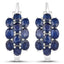 Conjunto de Joyería de Zafiro Azul Genuino de 10.40 Quilates en Plata de Ley