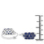 Conjunto de Joyería de Zafiro Azul Genuino de 10.40 Quilates en Plata de Ley