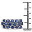 Conjunto de Joyería de Zafiro Azul Genuino de 10.40 Quilates en Plata de Ley